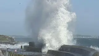 CORNWALL WEEKEND some calm before the storm .. wild seas and a fox encounter
