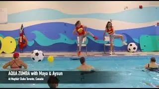 Aqua Zumba Pool Party @ Mayfair Clubs Toronto | Aysun & Maya 💦💃
