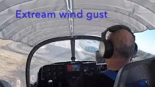LSA landing during 15 knots cross wind & extreme wind gust