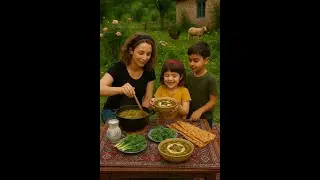 Making Traditional Iranian Ash on a Windy Day | Cozy Village Cooking