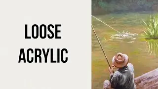 How to paint loose | FREE traceable | acrylic painting tutorial | step by step instructions