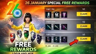 26 January Free Rewards 🇮🇳🔥 | Republic Day Special Gifts in Free Fire | 100% Free Items