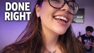 Side Labret Piercing with ring in Under 2 Minutes best position