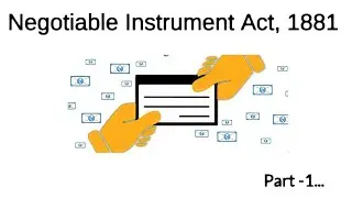 Negotiable Instrument Act, 1881 (CA CMA CS Law) Part-1