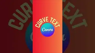 How to make curve text around a logo in canva #canva text effect #graphicdesign