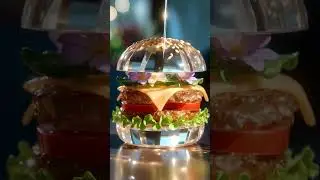 Satisfying Glass Burger Cutting ASMR 😍 | Transparent Crystal Food Art | D4 Dhamaka