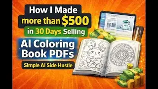 (How I Made more than $500 in 30 Days Selling AI Coloring Book PDFs &ndash; Simple AI Side Hustle
