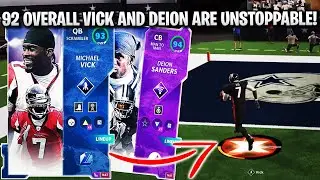 92 OVERALL MIKE VICK AND DEION SANDERS ARE UNSTOPPABLE! LEGENDS VICK AND DEION GAMEPLAY! | MADDEN 21