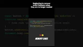 Neglecting to remove event listeners when they are no longer needed #javascript #codingtips