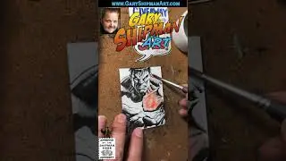 #426 Artist Gary Shipman Draws Marvel Comics Red Hulk Sketch Card Art