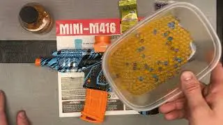 Комплектация &mdash; DASTIMUN/HERICAPUL Mini M416 с гелевыми шариками и магазинами для батареек