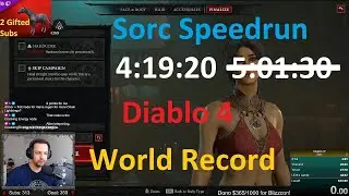World Record! Sorc Speedrun! 4:19:20 - Diablo 4