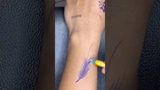 DIY- Feather tattoo design #shorts #viral