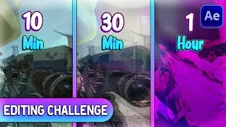 Editing in 10 Minutes VS 30 Minutes VS 1 Hour Challenge [After Effects]
