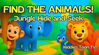 Jungle Hide and Seek for Kids | Learn Animal Sounds & Have Fun!