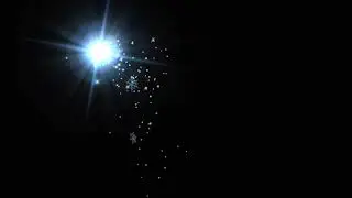 4K Magic Christmas Snow Ball - Floating blue star that creates snow effect - black and green screen