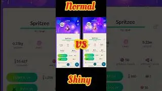 Shiny vs Normal Spritzee Pokemon #pokemon #shinypokemon #pokemongo #pok&eacute;mon #legendary #shorts