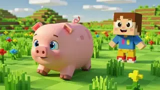 Minecraft Tiny Pig Ran from the Zombie 🐷 | Kids Songs & Nursery Rhymes