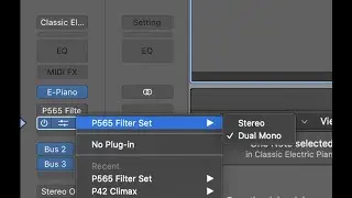 Pseudo Stereo and movement by using dual mono mode with  P565 SIREN Filter Set.