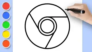 How to Draw Google Chrome Logo - Easy Drawings for Beginners