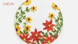 Paper Quilling flower card design | Quilling flower card | Quilling card design