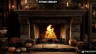 Stone Library &mdash; Light Jazz & Fireplace (1 Hour)