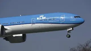 KLM Boeing 777-300ER (PH-BVR) Landing At Schiphol Airport