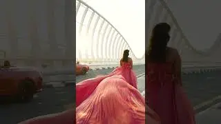 FLYING DRESS IN DUBAI WITH BMW