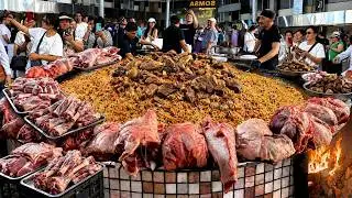 WEDDING BIG PILAF | Popular Street Food In UZBEKISTAN | PILAF CENTRE #pilaf #uzbekfood #bigpilaf