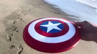 Captain America shield carried away by Pacific Ocean in San Francisco, and it cost $25 man...