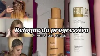 Retoque da minha PROGRESSIVA ✨| passo a passo completo 🩷