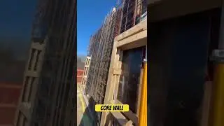 Rebar Core Wall #ironworker #construction #rebar #concrete #work #building #shorts #union #hardwork