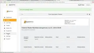 Hazardous Waste Manifest Web