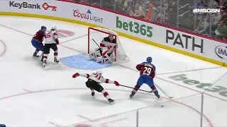 Victor Olofsson scores a powerplay goal against the New Jersey Devils