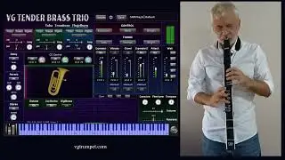 Tuba Virtual Instrument - VG Tender Brass Trio & AKAI EWI4000s wind controller. VST, AU, Standalone.