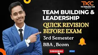 Team Building Leadership | Quick Revision Before Exam | BBA - 3rd Sem | #ccsu #bba #teambuilding 