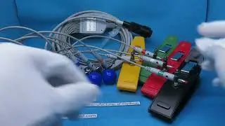 EKG 10064D+EKG 10012D+EKG 10013D Compatible Neptune Patient Monitor ECG Cable (AHA Color Banana Plug