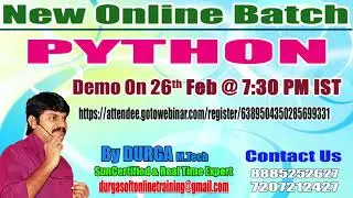 PYTHON Online Training in DURGASOFT