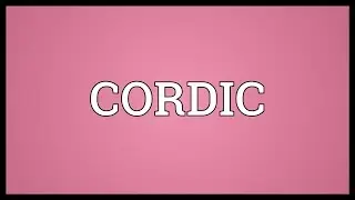 CORDIC Meaning