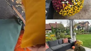Осенний декор сада , зоны отдыха 🍁