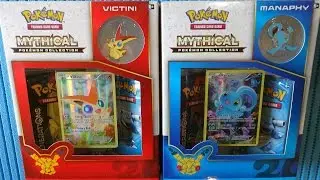 2016 TCG: Pok&eacute;mon MYTHICAL Collection Victini & Manaphy Promo Cards & Pins