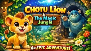FebruChotu Lion & The Magic Jungle|Kids Cartoon Story | Moral Story for Childrenary