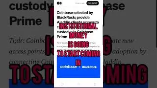 COINBASE PRIME INSTITUTION MONEY #CRYPTO #cryptonews