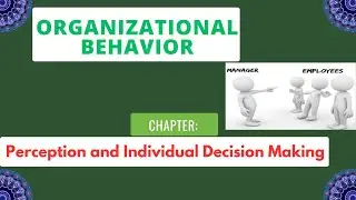 Perception and Individual Decision Making || Organizational Behaviour || Md. Azim