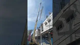 TADANO TRUCK CRANE,HAULING G.I Pipe to Rooftop