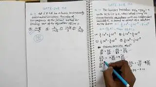 GATE 2018 Q.9 AND 10 MATHS SOLUTION, CAUCHY PROBLEM AND ORDER OF SECANT METHOD