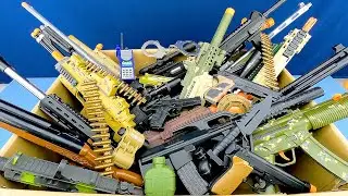 ULTIMATE Toy Gun Arsenal Unboxing! Gold Gatling Gun, Sniper Rifles, M4A1, MP5 & Shotguns Collection