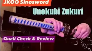 T10 Jkoo Sinosword Katana ⛩️ Folded Steel  ⚔️ Unokubi Zukuri Blade Cutter