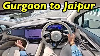 Mercedes EQS 450 SUV Drive Review Gurgaon to Jaipur 🔥 @Aayushssm