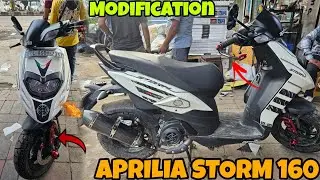 APRILIA STORM 160 Exhaust Installed & Minimal Modification | LED headlight | SKD Originals